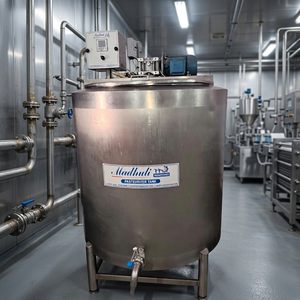 Pasteurisateur de crème glacée en acier inoxydable 400L, machine de pasteurisation laitière automatique pour le traitement de la mélange de crème glacée - Product Image 3