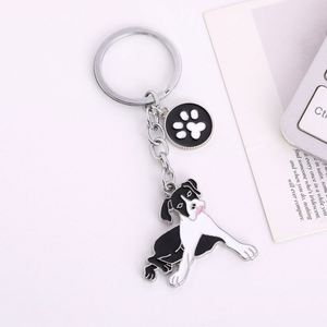 Llavero de Metal con Colgante de Perro de Dibujos Animados, Boston Terrier, Beagle, Bulldog, Decoración - Product Image 4