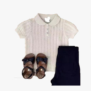 Nouveau Polo Printemps-Été 2026 Personnalisable avec Logo Vêtements Enfants Garçons Filles Bébé Tissu Doux Creux - Product Image 1