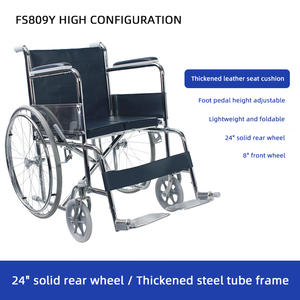 Silla de ruedas plegable para el hogar y el <span class=keywords><strong>Hospital</strong></span>, plegable, Manual, ligera, precio del proveedor, FS809 - Product Image 4