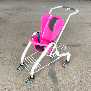 <span class=keywords><strong>Chariot</strong></span> de courses <span class=keywords><strong>pour</strong></span> enfants de haute qualité <span class=keywords><strong>pour</strong></span> supermarché avec siège bébé sécurisé et étagère de rangement inférieure - Product Image 1