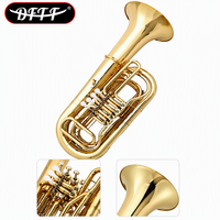 Tuba Bb Ukuran Besar Grosir Berkualitas Tinggi dari Kuningan dengan Kotak Keras untuk Instrumen Musik Tiup Kuningan Band Sekolah OEM