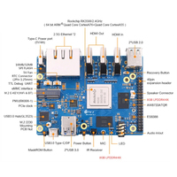 Orange Pi 5 Plus 16G RAM Carte Unique Ordinateur RK3588 Module PCIE Externe WiF-BT SSD 8K Carte de Développement Démo Orange Pi5 Plus