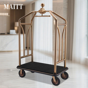 Fabricant spécialisé dans la production et la personnalisation de chariots à bagages haut de gamme pour les halls d'hôtels et les aéroports. - Product Image 1