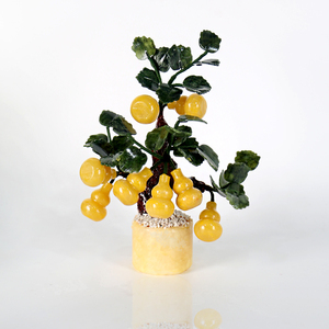 Árbol de la Suerte de Cristal de Jade Natural al por Mayor, Bonsái de Cristal Reiki, Árbol de Manzana de Cristal para Decoración del Hogar - Product Image 3