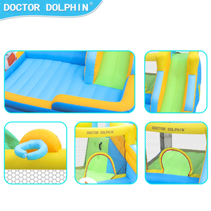 Château gonflable Dr Dauphin <span class=keywords><strong>Dinosaure</strong></span> <span class=keywords><strong>Basket</strong></span>-ball Super Glissade Amusant pour enfants 335x275x245cm 3 personnes - Product Image 6