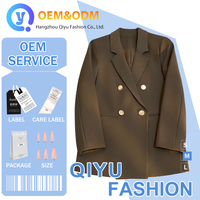 Blazer de bureau pour femme, veste de survêtement décontractée et tendance, design personnalisé OEM, vente en gros, haute qualité, collection 2026 QY