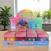 Balle rotative lumineuse 3D en résine PVC imprimée, colorée et scintillante, jouet anti-stress pour enfants, récompense de classe, objet de collection