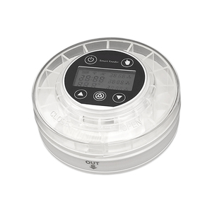 Özelleştirilmiş renkler 200ml otomatik balık besleyici çevre dostu plastik 360 derece 220V ve LCD ekran ile dönebilir - Product Image 1