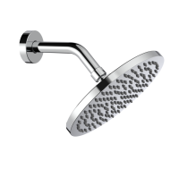 Pommeau de douche moderne ABS chromé à joint sphérique, pour salle de bain et hôtel, à effet pluie, économie d'eau, pressurisé, simple