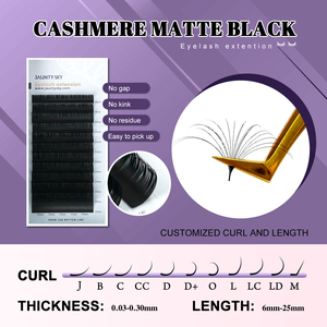 Precio de Fábrica, Bandeja de Pestañas Negras Mate Oscuro para Extensiones de Pestañas C CC <span class=keywords><strong>D</strong></span>, Pestañas de Volumen de 0.07mm, Pestanas - Product Image 3
