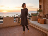 Ensemble Burkini 2 pièces YSYL en polyester et élasthanne, haut à manches longues et pantalon, imprimé numérique, pour la natation, le yoga et les sports nautiques