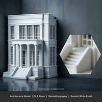 Modèle architectural imprimé en résine 3D SLA, présentation de conception par stéolithographie, miniature de bâtiment personnalisée OEM