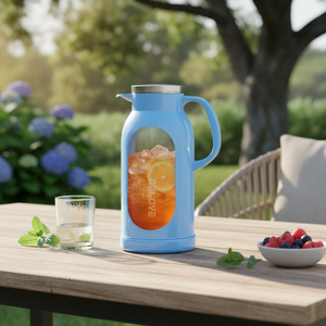 Jarra de Vidrio de 68 Oz/2 Litros con Recubrimiento Resistente a Impactos, Revestimiento de Vidrio Resistente al Calor, Tapa de Acero Inoxidable - Jarra para Bebidas Frías - Product Image 3