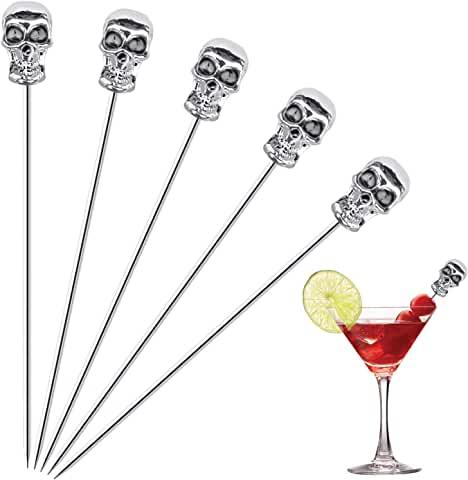 16 Stück Cocktailspieße Aus Edelstahl – Für Martini-Oliven, Vorspeisen, Deko, Wiederverwendbar, Mit Aufbewahrungsbox
