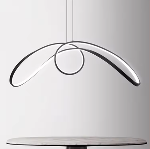 Líneas creativas comedor iluminación lineal nuevas luces colgantes de silicona LED contemporáneas minimalistas - Product Image 5