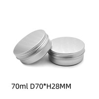 Contenants de lotion corporelle de luxe en aluminium avec bouchons à vis, capsules de 70 ml pour emballages cosmétiques et de parfums