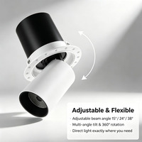 Spot LED encastrable orientable anti-éblouissement 90mm 115mm 12W 25W Ra90 IP20 moderne extensible pour intérieur
