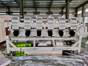 For New Computerized 6 Head Flat Embroidery Machine 12/15 Needles High Speed for T-Shirts Caps Garments - Product Image 5