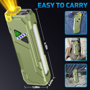 Lampe torche LED XPL 2*10W RVB violet 7 couleurs jaune, rechargeable, pour extérieur, camping, garage, urgence, avec clip et aimant - Product Image 3