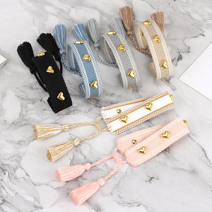 Bracelet personnalisé multicolore tissé à la main, de haute qualité, élégant, tissé à la main, mon logo, tissé mexicain, rivet, bracelet personnalisable - Product Image 4