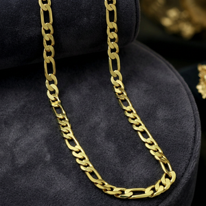 สร้อยคอทองคำแท้ 14K 18K 24K แบบฟิกาโร ดีไซน์ทันสมัย สร้อยคอทองเหลืองแฟชั่น สไตล์ฟิกาโร ขายส่ง - Product Image 3