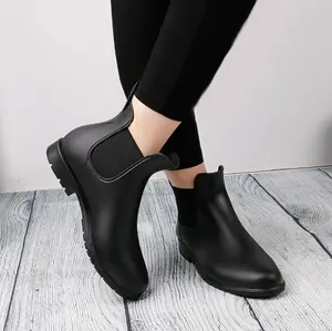 Botas de lluvia de último diseño para mujer, botas de invierno y otoño, moda 2021