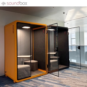 <span class=keywords><strong>Bureau</strong></span> populaire à deux sièges insonorisé réunion pod téléphone <span class=keywords><strong>bureau</strong></span> de cabine d'espace de travail pour les ventes - Product Image 1
