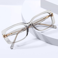 Lunettes anti-lumière bleue pour femmes MS 82329, monture carrée dégradée en TR90 et métal, design transparent avec branches métalliques tendance