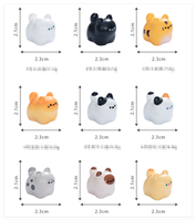Miniatures d'animaux 3D Kawaii, figurines de jardin féerique à collectionner, jouet pour enfants, chats en résine, figurines de dessins animés, jouet en pâte à modeler pour enfants