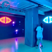 Aire de jeux interactive avec éclairage LED, maison de jeux sportifs, manège de parc d'attractions intérieur, utilisation dans les parcs de trampolines d'aéroports