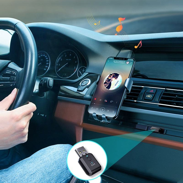 BT 5.1 Transmitter Receiver Handsfree Call Bluetooth FM Transmitter Wireless Audio Adapter for Car Fm Radio