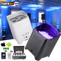 Projecteur LED sans fil 6x18W sur batterie rechargeable pour DJ, mariages et éclairage de scène