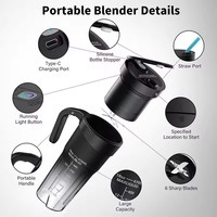Charge bouteille de jus frais Portable Mini mélangeur mélangeur mélangeur Smoothie Maker Rechargeable Portable mélangeur tasse sans fil presse-agrumes