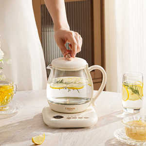 Nuevas tendencias para el hogar, tetera inalámbrica de vidrio de borosilicato de 900ml, tetera eléctrica <span class=keywords><strong>con</strong></span> control de temperatura <span class=keywords><strong>con</strong></span> colador - Product Image 4