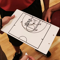 Pizarra Táctica de Baloncesto de PVC, Borrable, Impermeable, para Entrenamiento y Análisis Táctico