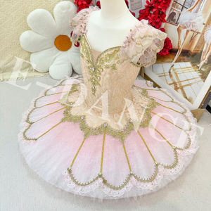 Venta al por mayor nueva actuación 'Cygnets Tutu' vestido de Ballet de algodón para niñas falda <span class=keywords><strong>Latina</strong></span> bordada uso en el escenario ropa de actuación occidental - Product Image 3