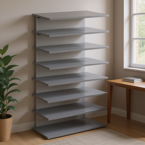 Tableros de madera de ingeniería gris de alto brillo para estanterías, 23.6x15.7x0.6 pulgadas, diseño minimalista para almacenamiento en el hogar u oficina - Product Image 2