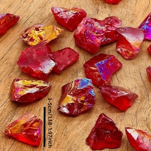 Piedra Natural de Aura Roja de Alta Calidad CrystalHola al por Mayor, 3-5cm, Impresión Digital de Moda, Decoración para el Hogar, Día de la Tierra, Festividades - Product Image 5