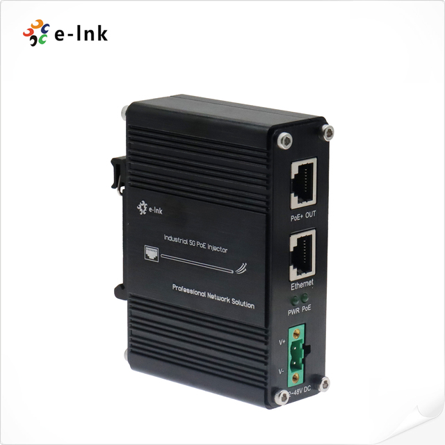 12~48V DC Power Input Industrial 5G PoE+ Injector with 30W/60W/90W