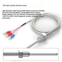 Sonde de température de précision à vis M6, type K/E, avec ressort et fil multi-brins pour la mesure de la température