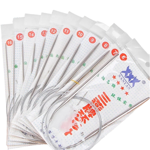 Juego de agujas de tejer circulares de acero inoxidable 43/60/80/120cm alfileres de tejido de gancho de ganchillo de estilo <span class=keywords><strong>Simple</strong></span> para manualidades de costura - Product Image 1