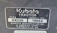 Chargeuse-pelleteuse diesel 4x4 Kubota BX23S 2017 d'occasion, 3 tonnes, moteur Kohler 21,6 CV, pour travaux de construction, aménagement paysager et agriculture