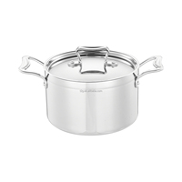 Ensemble de plats et ustensiles de cuisine en acier inoxydable triple couche
