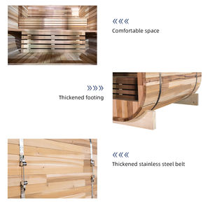 Alphasauna Outdoor Fasssauna für 4 Personen, Quadratisch mit Rotlichttherapie, Neues Design zum Spitzenpreis, Außenverkleidung aus Hemlocktanne – Neu & Stilvoll! - Product Image 5