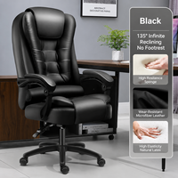 Chaise de bureau de direction en cuir PU avec mousse haute élasticité, base en nylon et roulettes – Mobilier de bureau pour entreprise