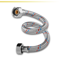 Tuyau de plomberie flexible tressé en acier inoxydable haute pression pour accessoire de salle de bain intelligent eau chaude et froide