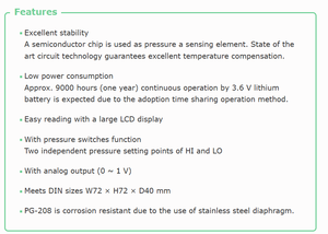 Transductor Industrial con Instrumento de Medición Digital NIDEC-COPAL PG-208 - Product Image 2