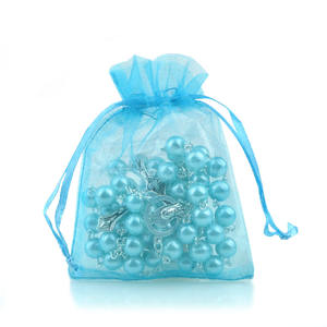 <span class=keywords><strong>Rosario</strong></span> Cattolico con Perle di Vetro Bianche e Nere da 8mm, Multicolore, con Immagine della Vergine Maria e Sacchetto - Product Image 5