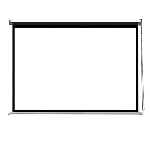 Yinzam Cheapest Universal White Projection Screen for All Kinds Projector Manual Wall Mounted Frame Screens, Ceiling Down Screen